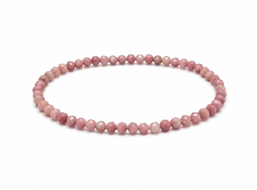 Bracelet en Rhodonite d’Australie Facettée A – Perles 3 mm chez Arabesk