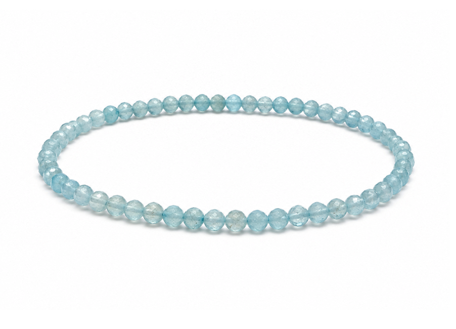 Bracelet en Topaze Bleue Facettée AAA – Perles 3 mm chez Arabesk