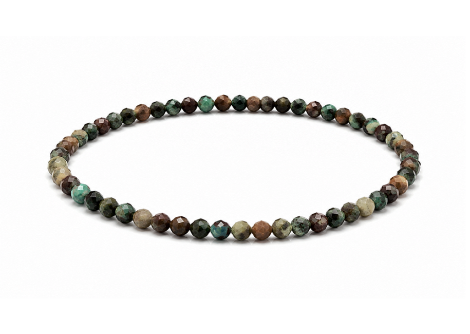 Bracelet en Turquoise du Pérou Facettée A – Perles 3 mm chez Arabesk
