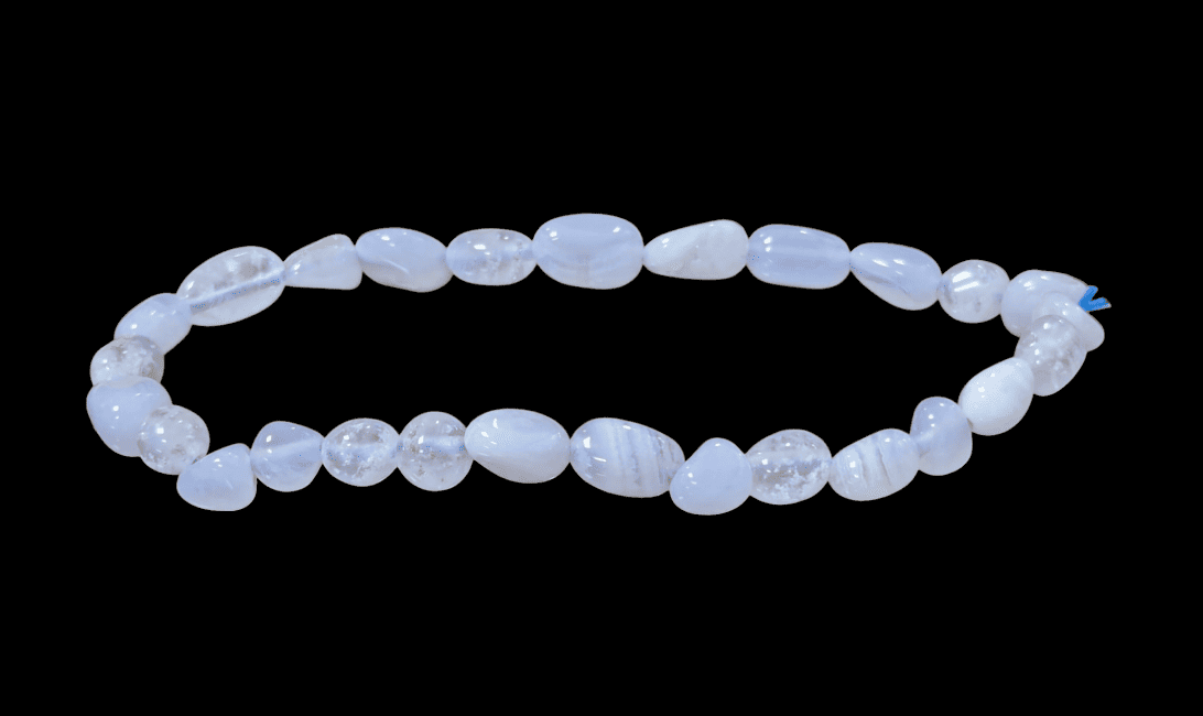 Bracelet Calcedoine Bleue A pierres roulées chez Arabesk