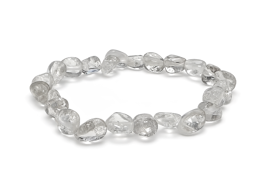 Bracelet Pierres Roulées Cristal de Roche A 6-8 mm chez Arabesk