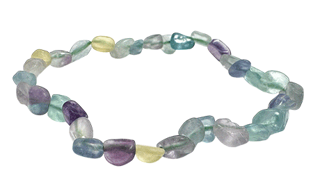Bracelet Fluorite multicolore A pierres roulées chez Arabesk