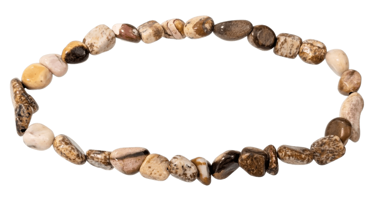 Bracelet Jaspe Paysage A pierres roulées chez Arabesk
