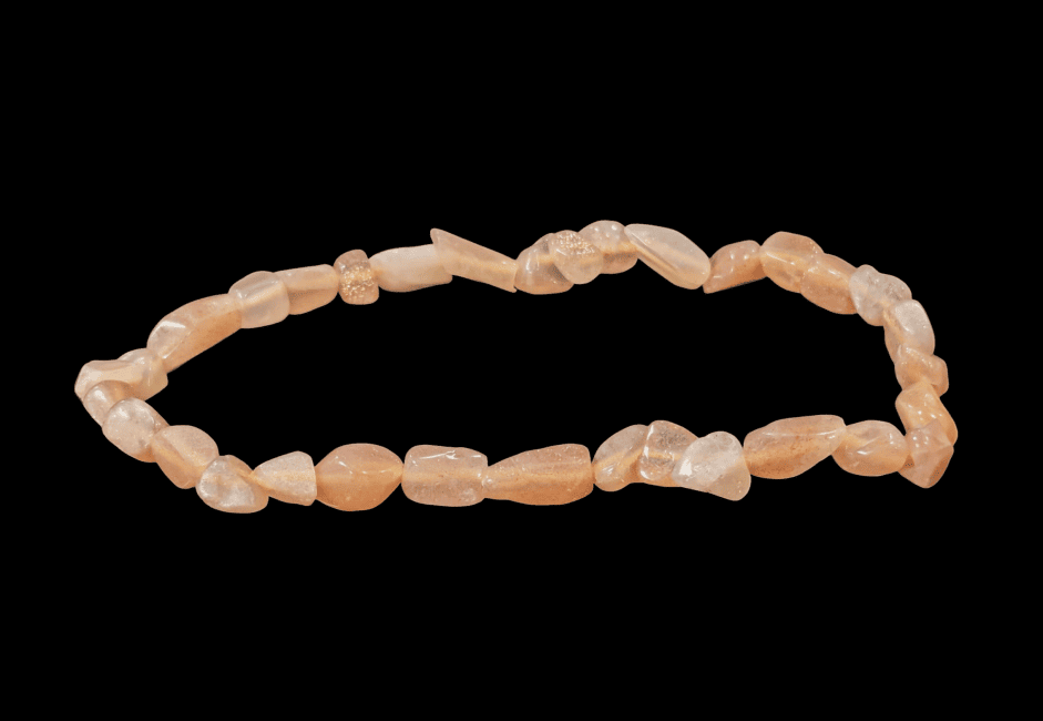 Bracelet Pierre De Lune Rose A pierres roulées chez Arabesk