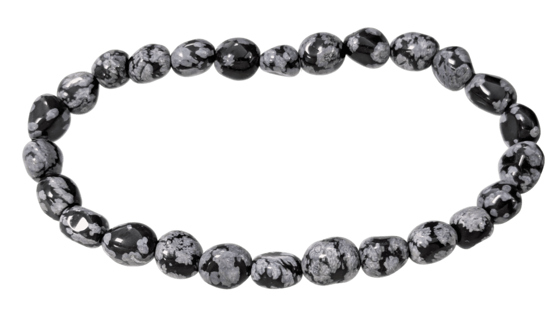 Bracelet Flocon de Neige pierres roulées chez Arabesk