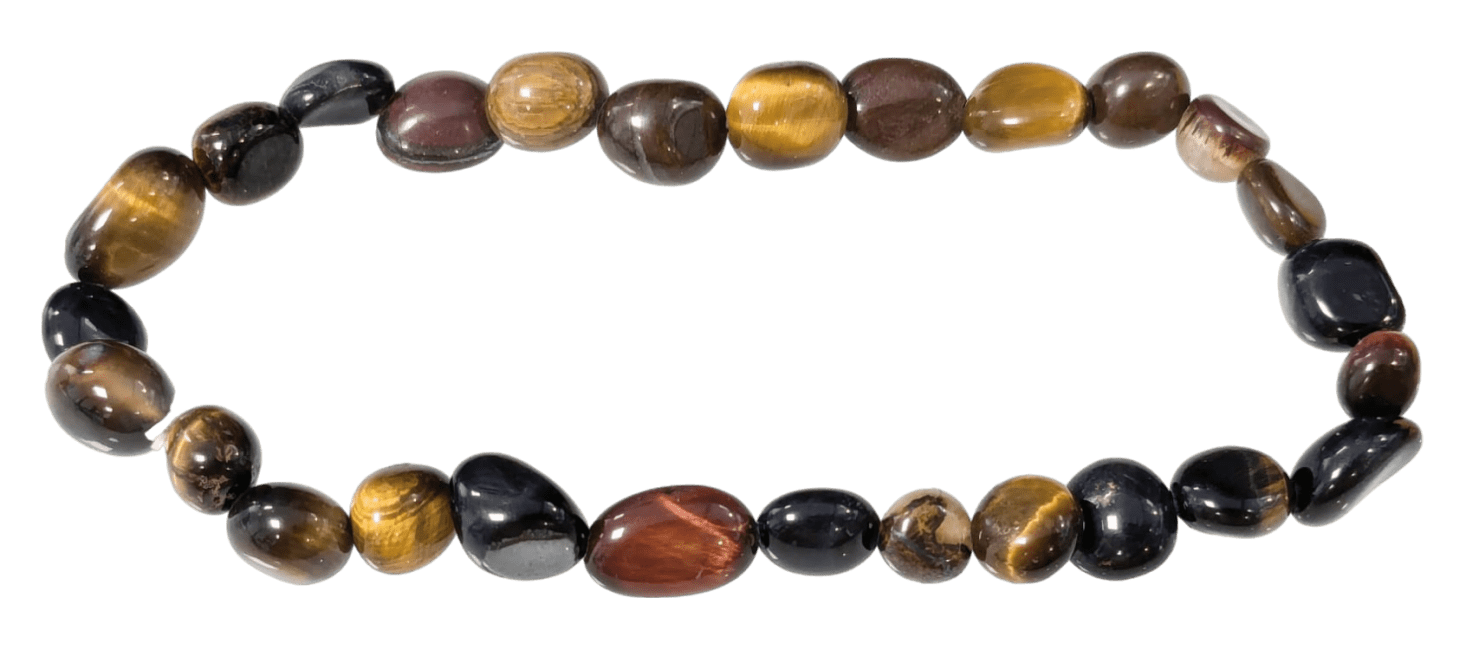 Bracelet Oeil du tigre multiple A pierres roulées chez Arabesk