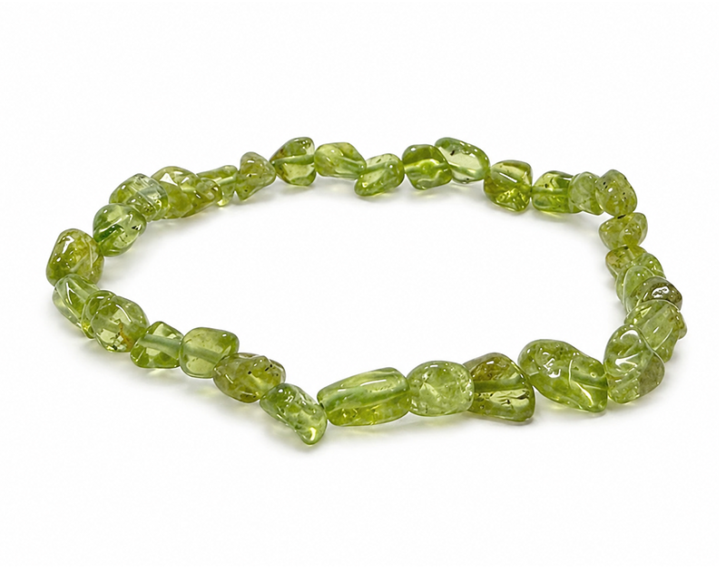 Bracelet Pierres Roulées Péridot A+ 6-8 mm chez Arabesk|cz