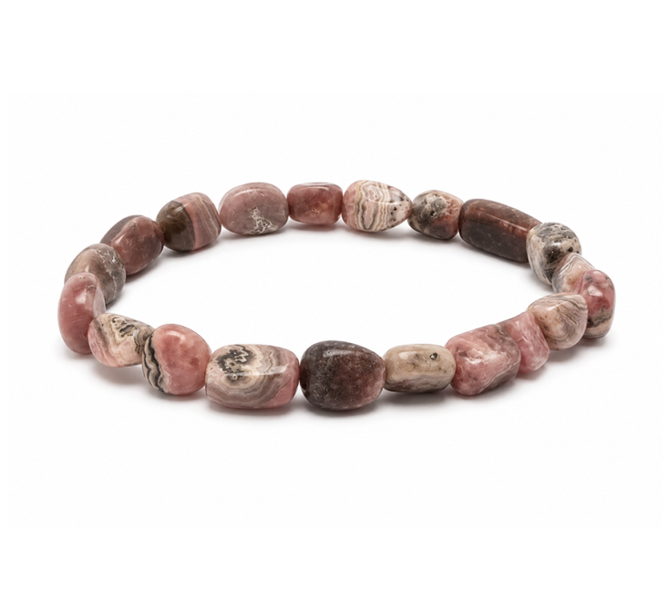 Bracelet Pierres Roulées Rhodochrosite Argentine A 6-8mm chez Arabesk