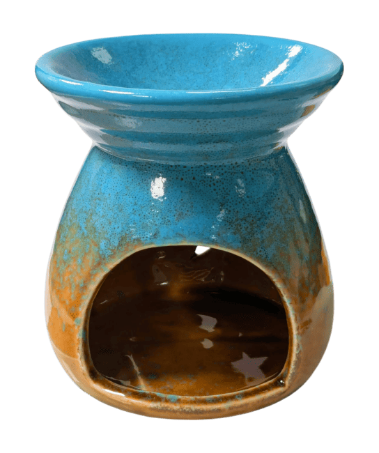 Brûleur Huile en Céramique Dégradé Bleu 8.5cm chez Arabesk|cz