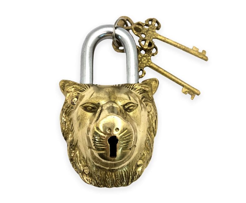 Cadenas  en laiton - Tête de lion chez Arabesk