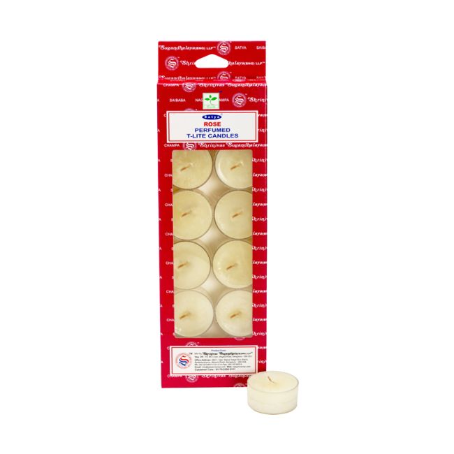 Set de 12 bougies parfumées chauffe plat Satya Rose chez Arabesk