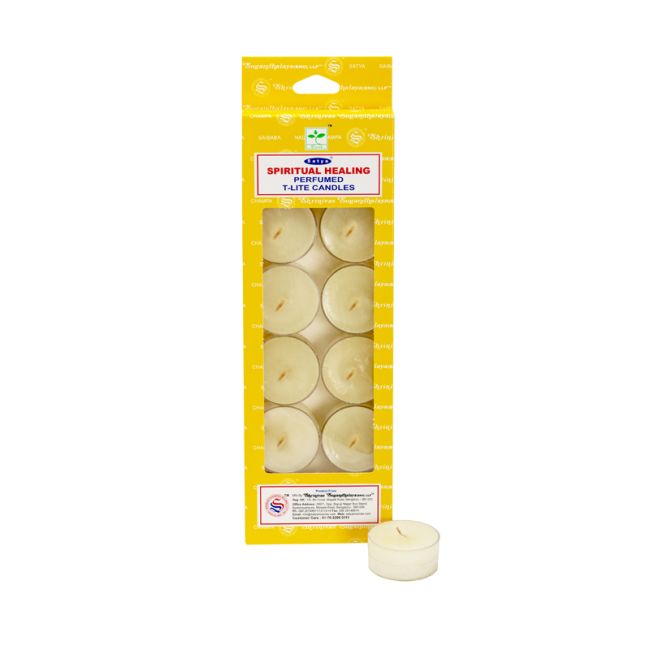 Set de 12 bougies parfumées chauffe plat Satya Spiritual Healing chez Arabesk