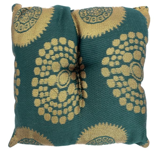 Coussin carré vert pour bol chantant 15 cm chez Arabesk