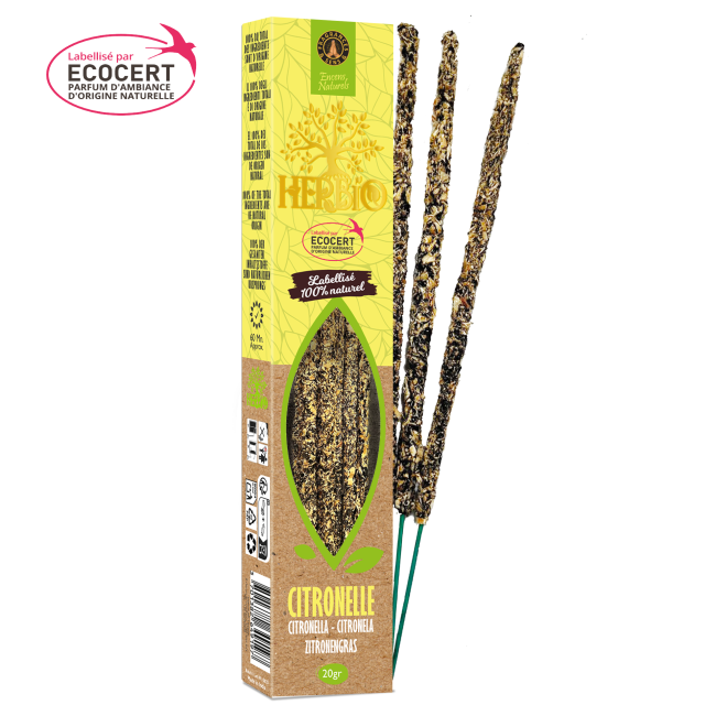 Encens Smudge Ecocert Herbio Citronnelle 20g chez Arabesk