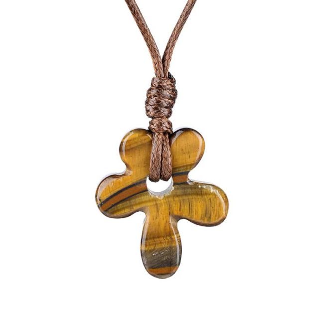 Collier Fleur Oeil de Tigre A chez Arabesk