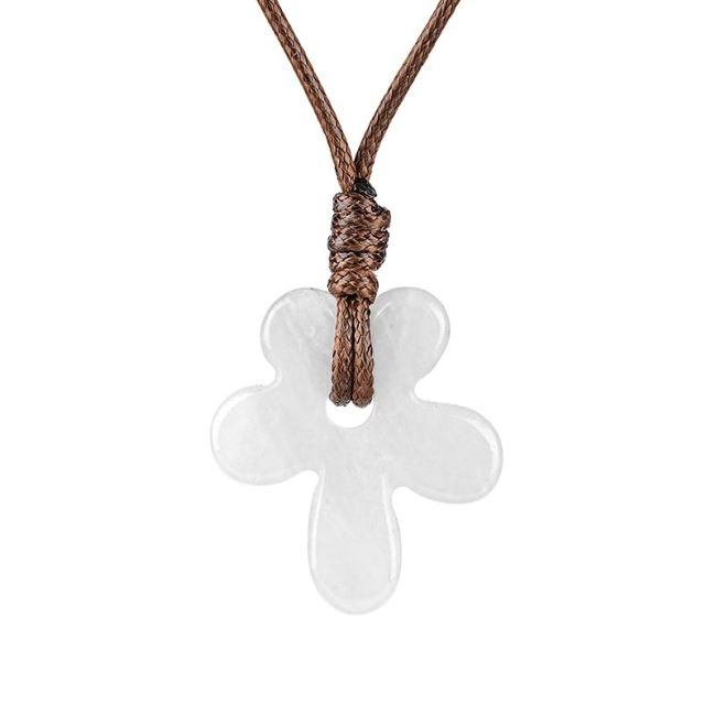 Collier Fleur Cristal de Roche A chez Arabesk