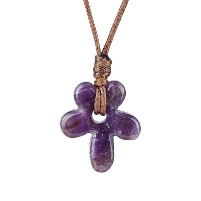 Collier Fleur Améthyste A chez Arabesk