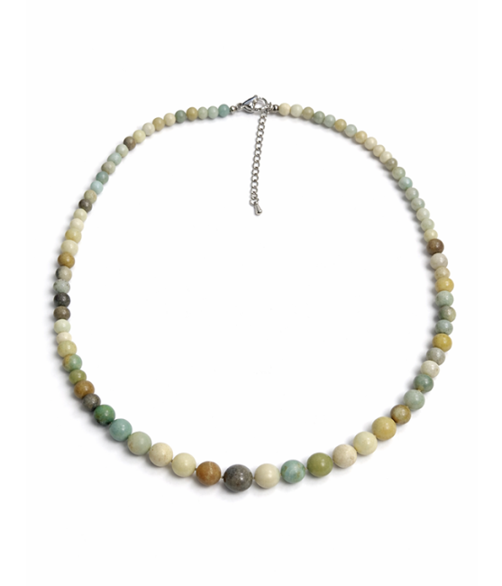 Collier Chute Amazonite Multicolore A Perles 4-12mm 50cm chez Arabesk|cz