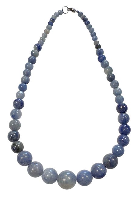 Collier Chute Aventurine Bleue A Perles 4-12mm 50cm chez Arabesk|cz