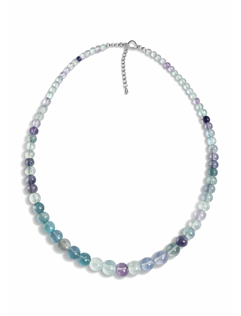 Collier Chute Fluorite Multicolore A Perles 4-12 mm 50 cm chez Arabesk|cz