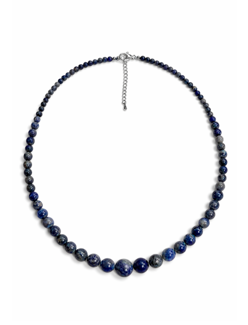 Collier Chute Lapis-Lazuli AB Perles 4-12mm 50cm chez Arabesk|cz