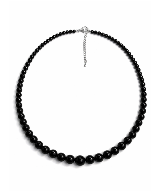Collier Chute Obsidienne Oeil Céleste A Perles 4-12 mm 50 cm chez Arabesk|cz