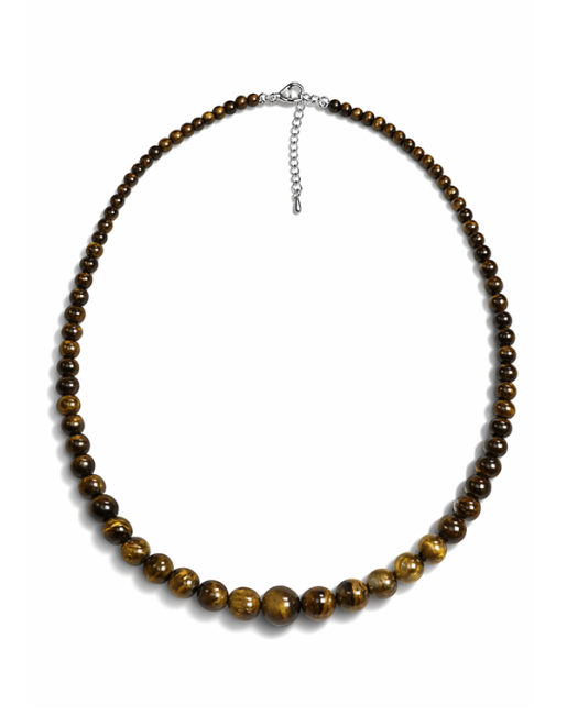 Collier Chute Oeil de Tigre A Perles 4-12 mm 50 cm chez Arabesk|cz