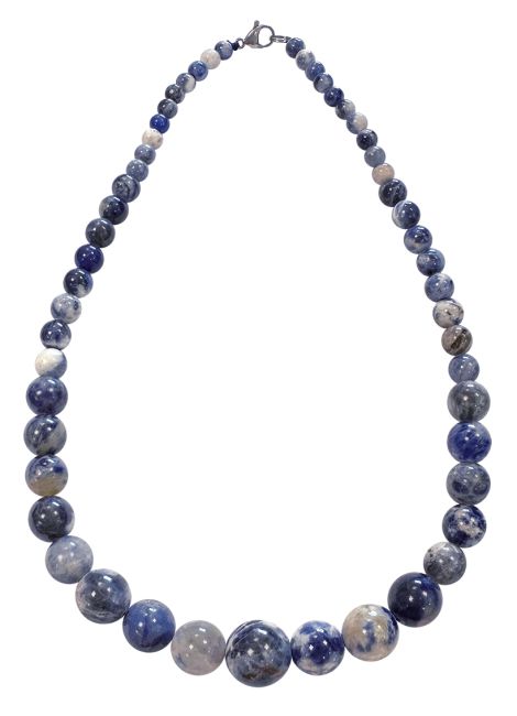Collier Chute Sodalite AB Perles 6-14mm 50cm chez Arabesk|cz