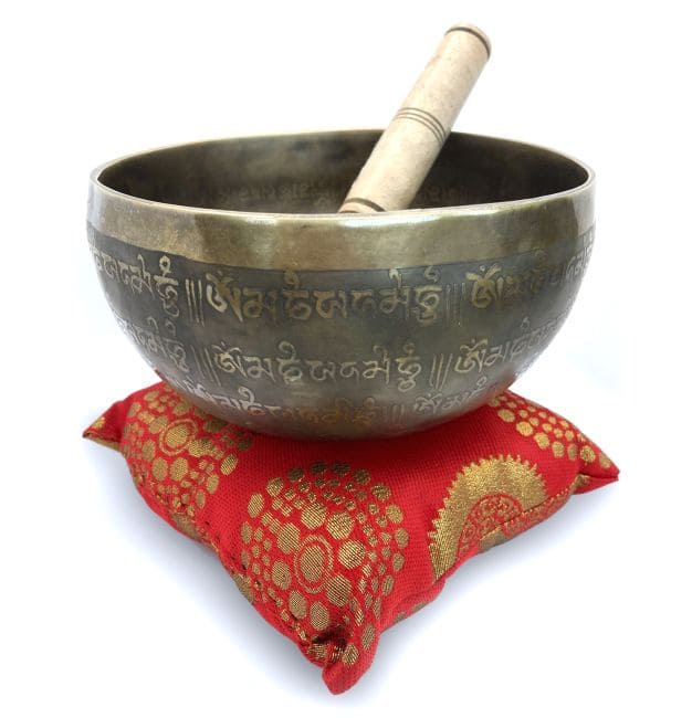 Coussin carré rouge pour bol chantant 15 cm chez Arabesk|cz