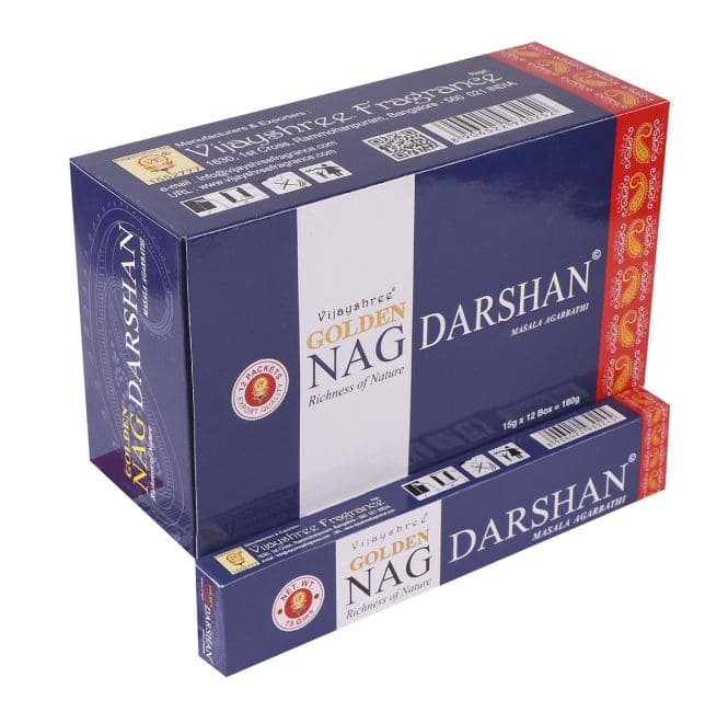 Encens Vijayshree Golden Nag Darshan 15g chez Arabesk