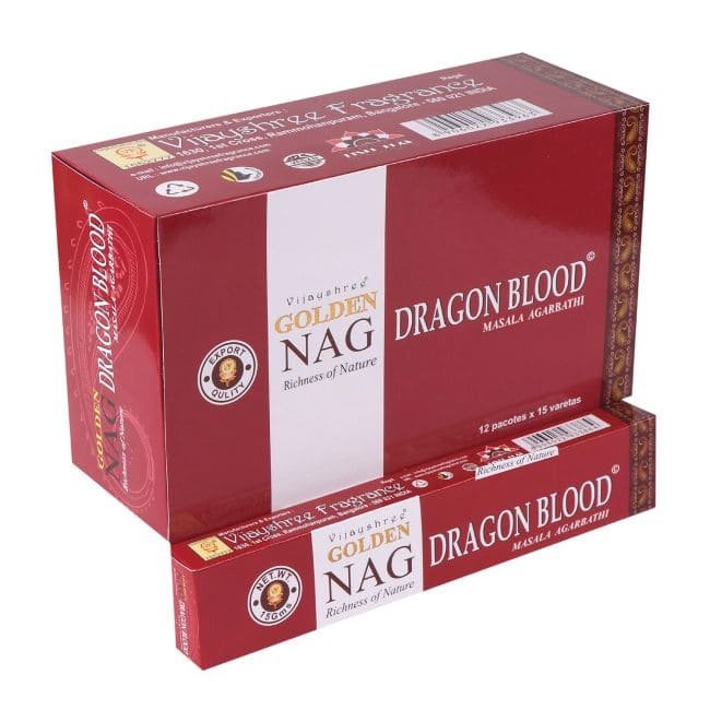 Encens Vijayshree Golden Nag Sang de Dragon 15g chez Arabesk