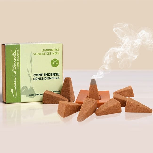 Encens d'Auroville Lemon Grass 5x10 Cônes chez Arabesk|cz