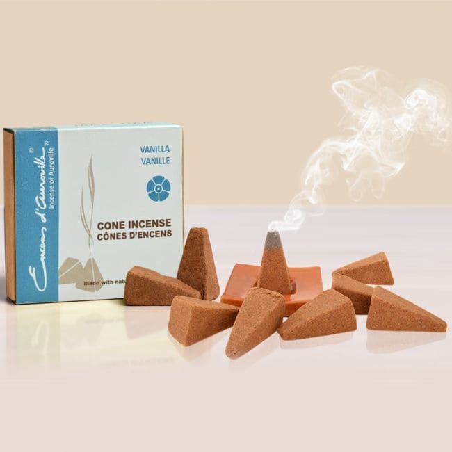 Encens d'Auroville Vanille 5x10 Cônes chez Arabesk|cz