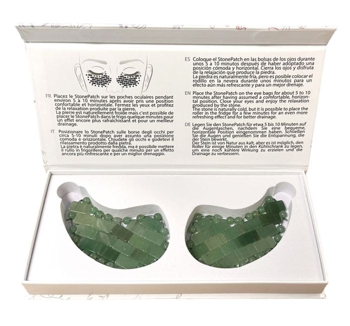 Patchs Yeux en Aventurine Verte du Brésil A chez Arabesk|cz