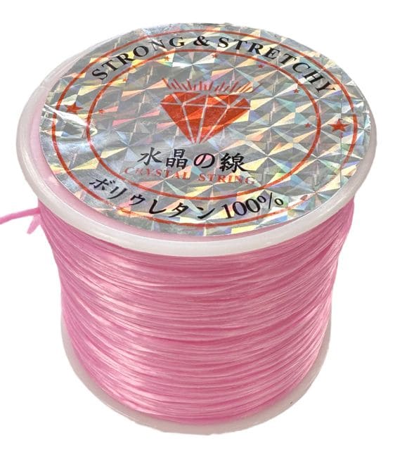 Fil élastique plat Rose Clair 50m chez Arabesk