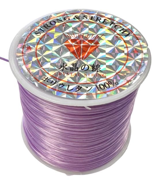 Fil élastique plat Violet Clair 50m chez Arabesk