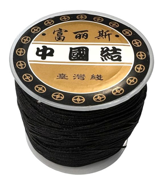 Fil Cordon Polyester Noir 0.8mm 100 mètres chez Arabesk