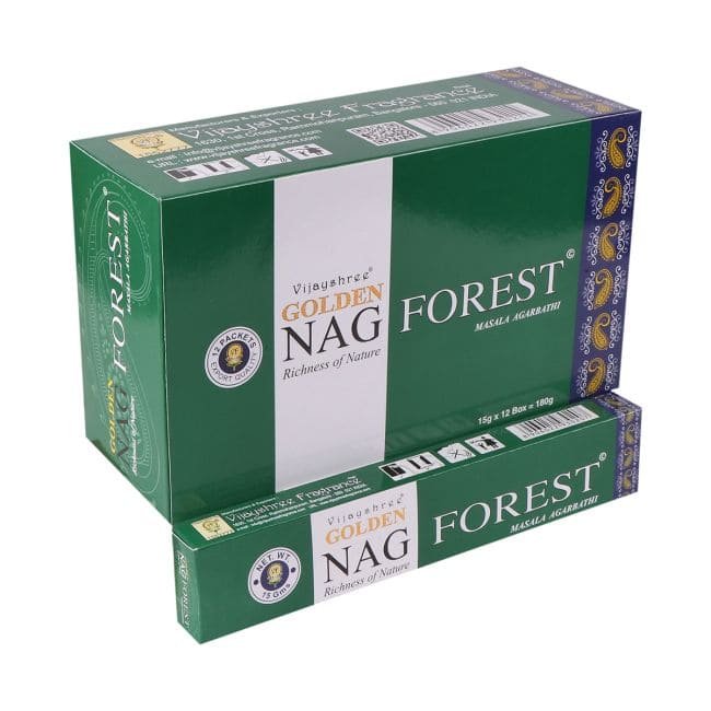 Encens Vijayshree Golden Nag Forest 15g chez Arabesk