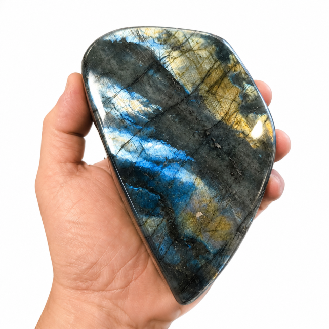 Bloc de Labradorite poli  1.090 kg chez Arabesk