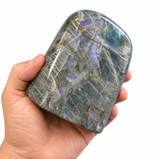 Bloc de Labradorite poli  1.230kg chez Arabesk