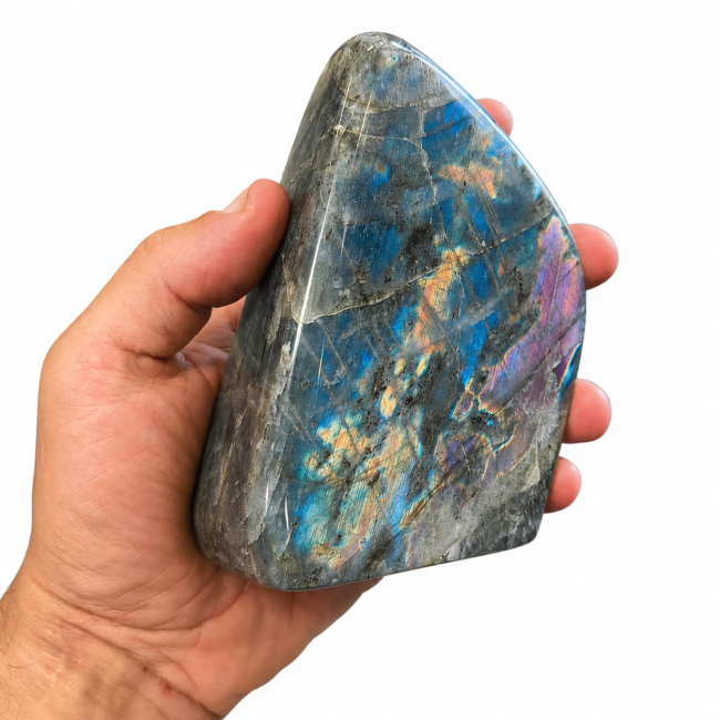 Bloc de Labradorite poli  0.930kg chez Arabesk