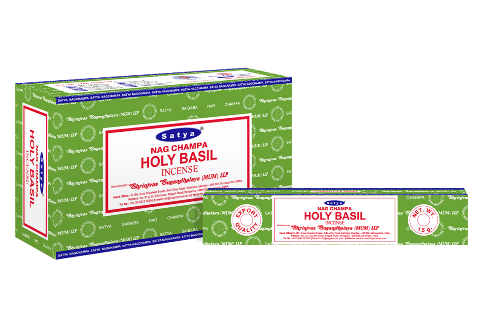 Encens Satya Basilic Sacré 15g chez Arabesk