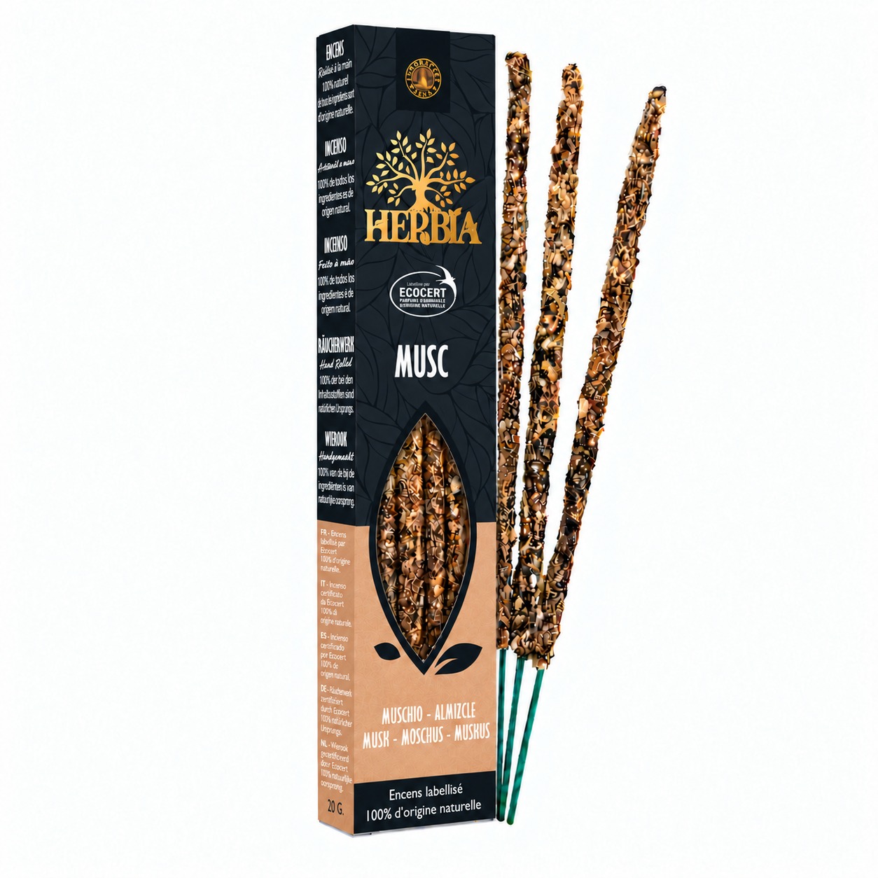 Smudge Kadidlo Ecocert Herbia Bílý Pižmo 20g chez Arabesk