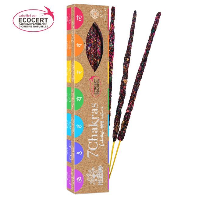 Encens Smudge Ecocert Herbio 7 Chakras 20g chez Arabesk