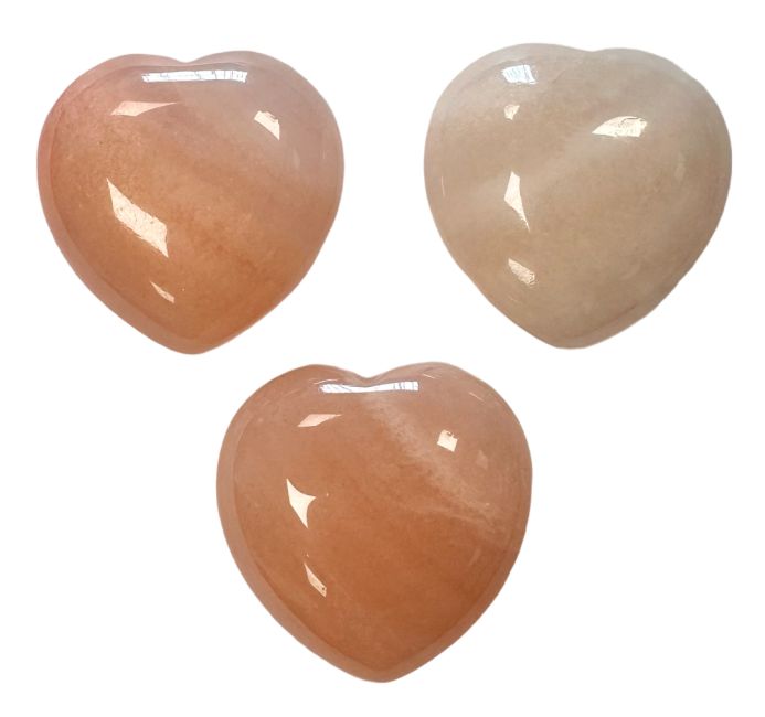 Coeur en Aventurine Orange A 30mm x3 chez Arabesk