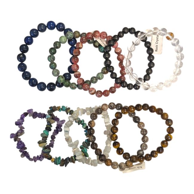 Mélange de bracelets en pierres naturelles – 10 pièces chez Arabesk|cz