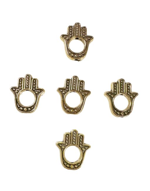 Perles Charm's métal Main de Fatma Dorée 14mm x100 chez Arabesk
