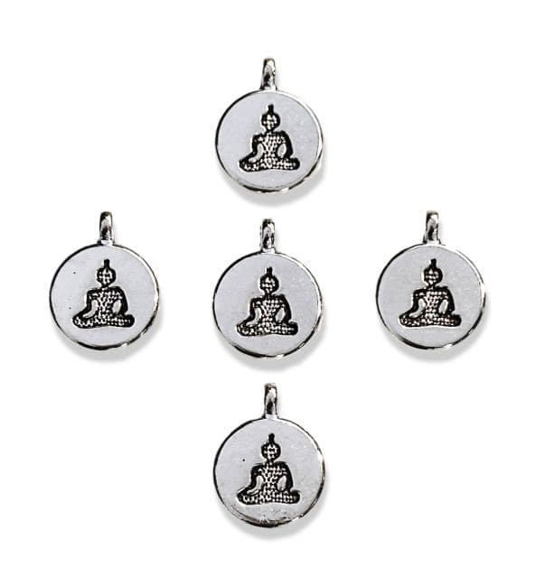 Perles charm's Intercalaire Bouddha Argenté 15mm x30 chez Arabesk