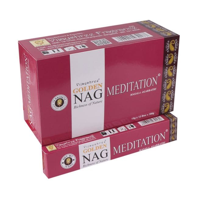 Encens Vijayshree Golden Nag Meditation 15g chez Arabesk