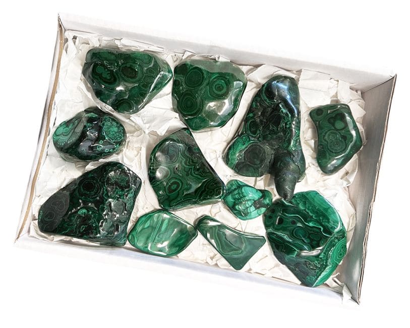Pack Malachites polies un coté 1900g chez Arabesk|cz